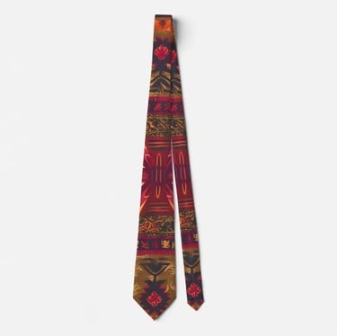 Eclectic Aztec Style Neck Tie
