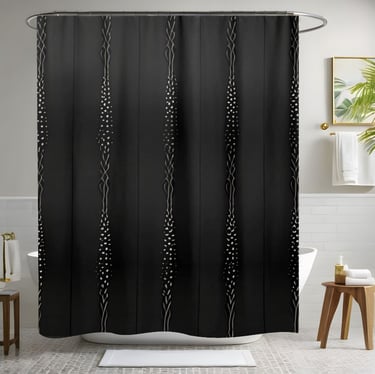 Classy Black Shower Curtain