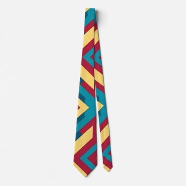 Modern Abstract Geometric Neck Tie
