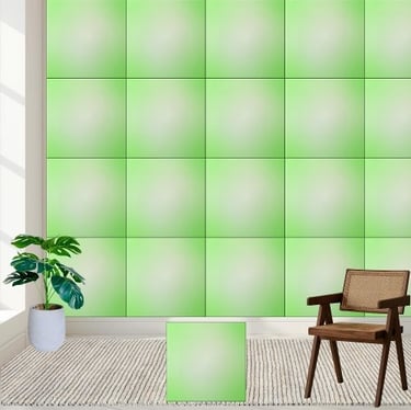 Soft Green Gradient Ceramic Tile