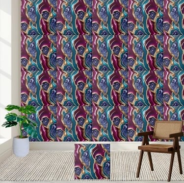 Abstract Geode Crystal Tile Pattern