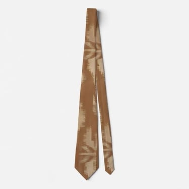 Earthy Geometric Woven Neck Tie