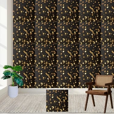 Modern Black Gold Glitter Floor Kitchen Fireplace Ceramic Tile