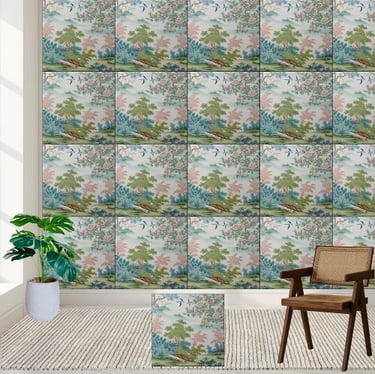 Oriental Chinoiserie Wall Tile