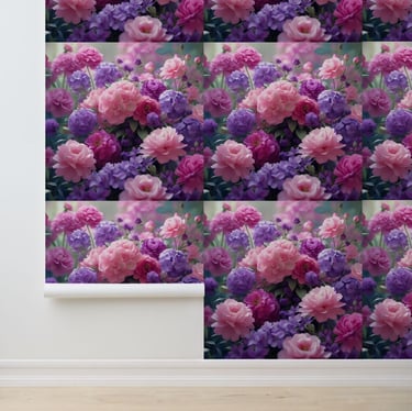 Dreamy Pink Purple Wall Mural Peel and Stick Wallpaper