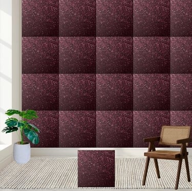 Chic Maroon Glitter Shimmering Floor Backsplash Ceramic Tile