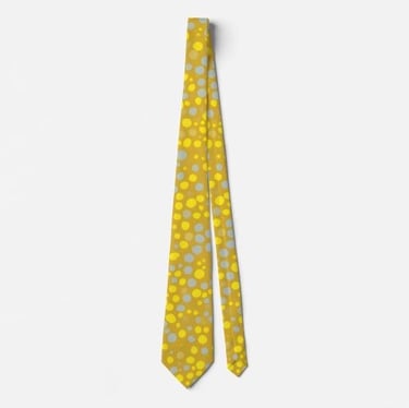 Modern Golden Polka Dot Neck Tie