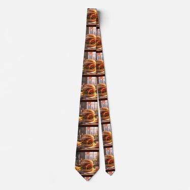 Mouthwatering Cheeseburger Neck Tie