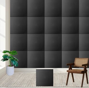 Sleek Black Ceramic Tile | Stylish Custom Home