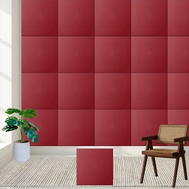 Deep Red Solid Color Ceramic Tile