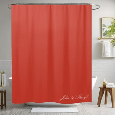 Burnt Orange Terra Cotta Solid Color Shower Curtain