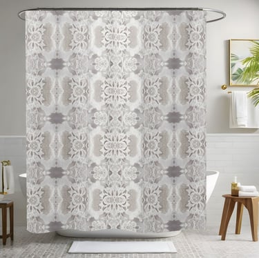 Classy White Shower Curtain
