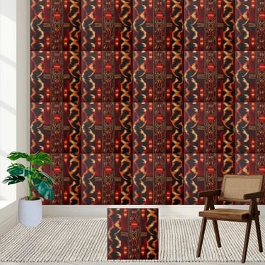 Warm Toned African Inspired Pattern Tile