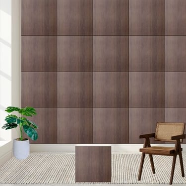 Elegant Dark Brown Wood Grain Ceramic Tile