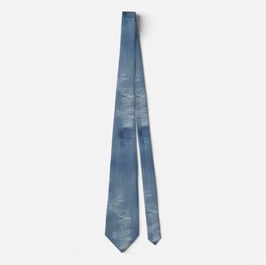 Faded Denim Effect Neck Tie