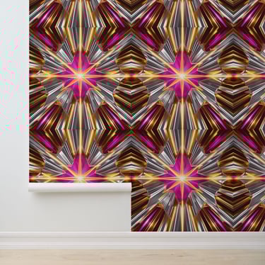 Shimmering Disco Star Burst Self-Adhesive Wallpaper