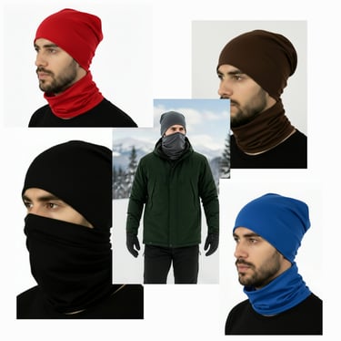 vyriški kepurės ir movos komplektai