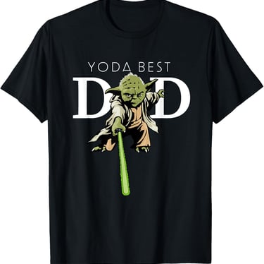 Star Wars Yoda Lightsaber Best Dad T-Shirt