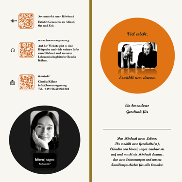 Geschenkkarte für eine Audiografie im Duo zur Versandanforderung