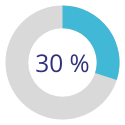 Icône avec le chiffre 30%