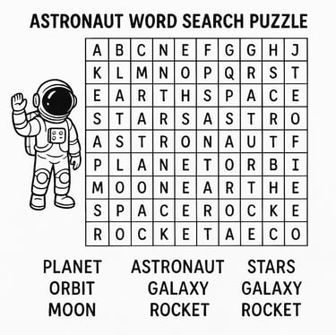 Astronaut Word Search 