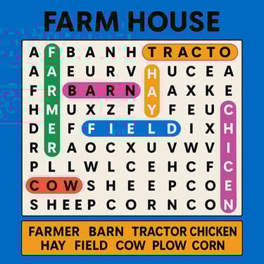 Farm house Word Search