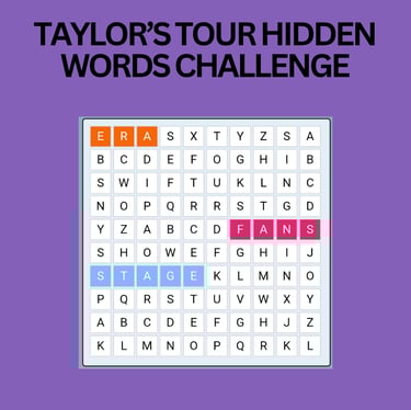 Taylor’s Tour Hidden Words Challenge