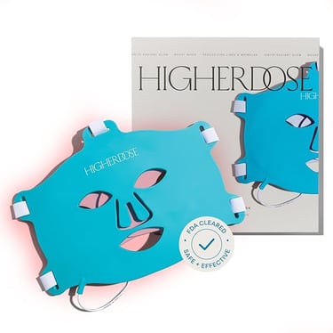a blue mask with a blue mask on it