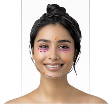 a woman with a facelift and a facelift