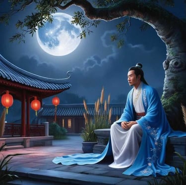 Trần Quốc Tảng Trầm Tư Dưới Ánh Trăng