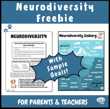 neurodiveristy freebie to help reduce imposter syndrome for SLPs