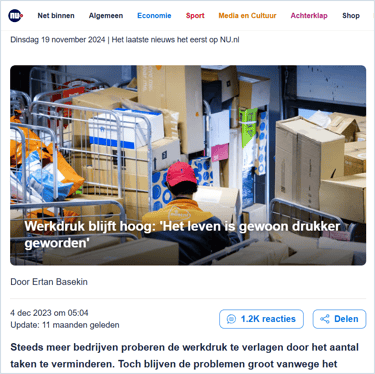 Nu.nl werkdruk artikel