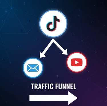 tiktok, youtube and email funnel