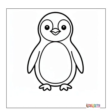 penguin animal coloring page