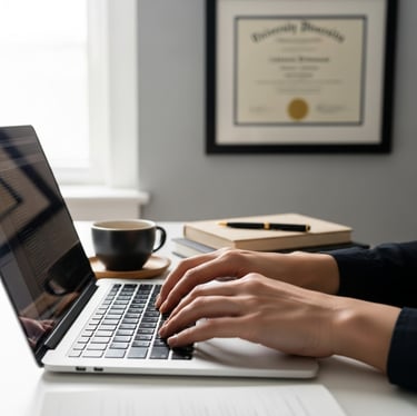 Profesional realizando una cursada online en la UTN Avellaneda