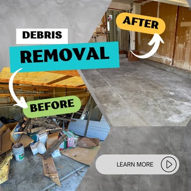 before and after of debris removal