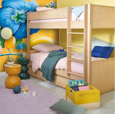 Papier peint pour chambre d'enfant thème hibiscus