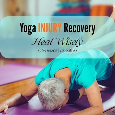 A woman being assisted with child pose