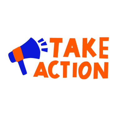 an icon symbolizes take action