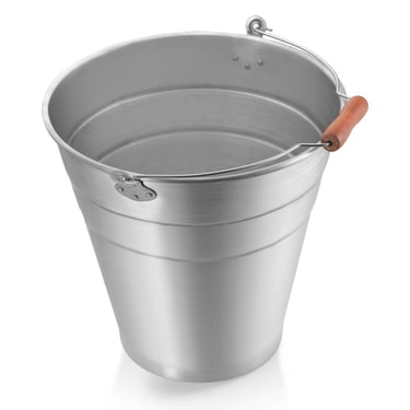 Balde de Aluminio Cabo Madeira