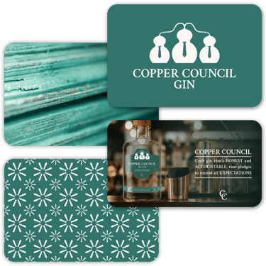 Collection of four images of the brand Copper Council stacked on top of each other