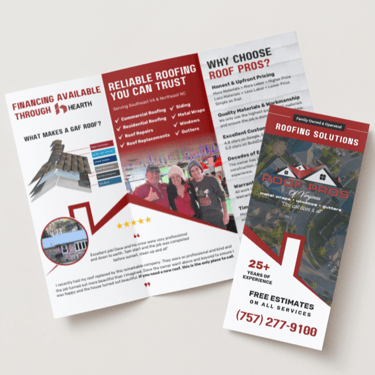 roofing company brochure design