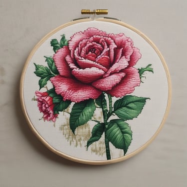 Rosa bordada
