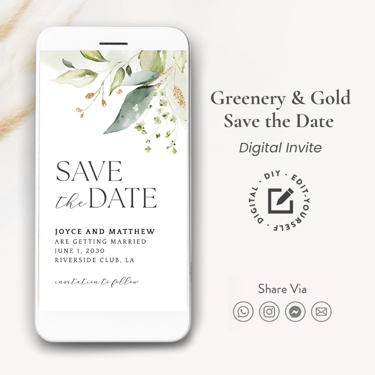 Digital Save the date invitation, save the date digital invite, save the date template