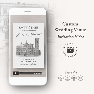 Wedding venue wedding invitation video custom wedding venue invitation
