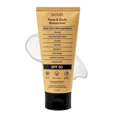 Natural mineral sunscreen tube spf 30