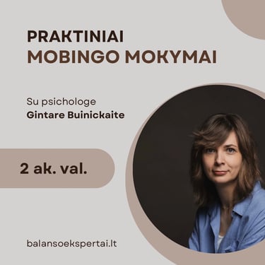 Praktiniai mobingo mokymai
