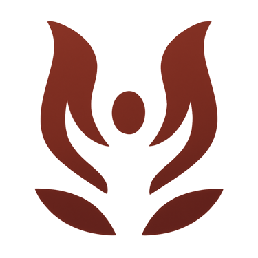 Rood logo-symbool dat relatie en connectie symboliseert.