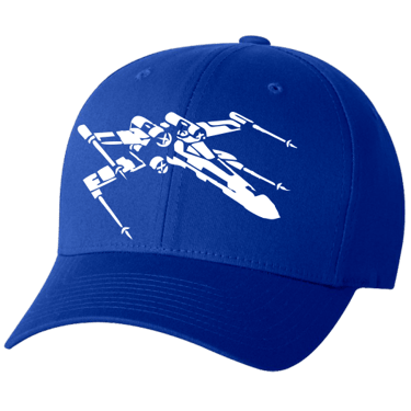 a blue hat with a white background and a white background