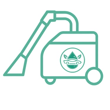 Intérieur de voiture traité avec PureCare Deluxe : aspiration, nettoyage et traitement des plastiques, shampouinage des tapis